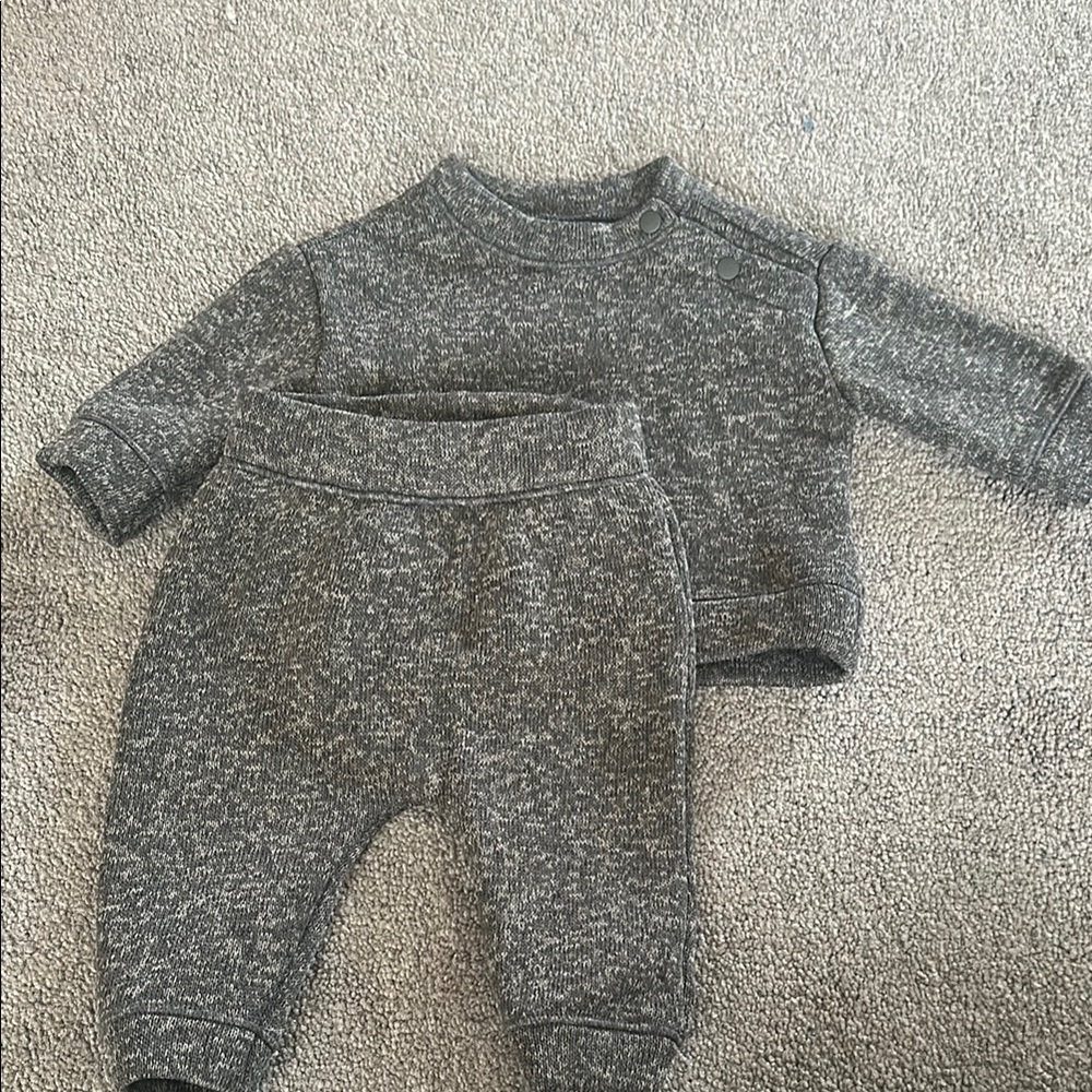 Gray Baby Sweater and Pants Set